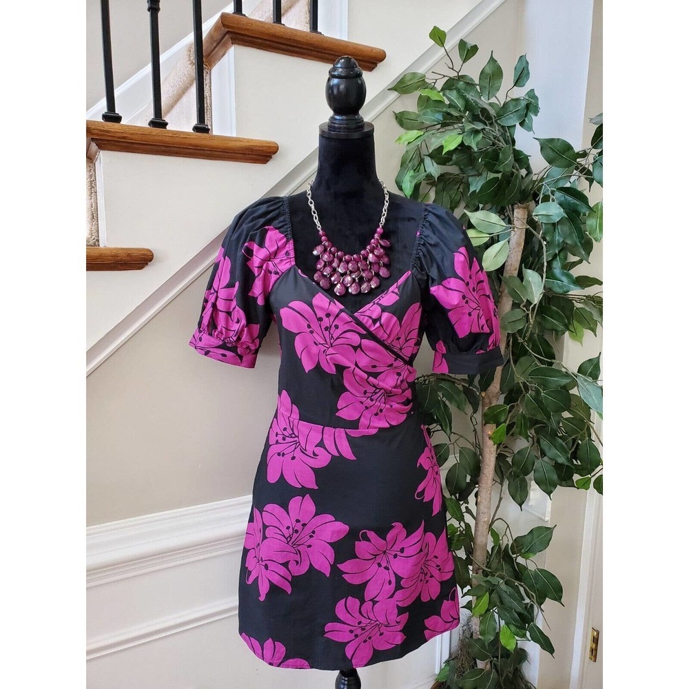 Who What Wear Women's Cotton Sweetheart Neck Short Sleeve Knee Length Dress XS